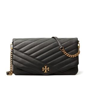 Black Kira Chevron Clutch